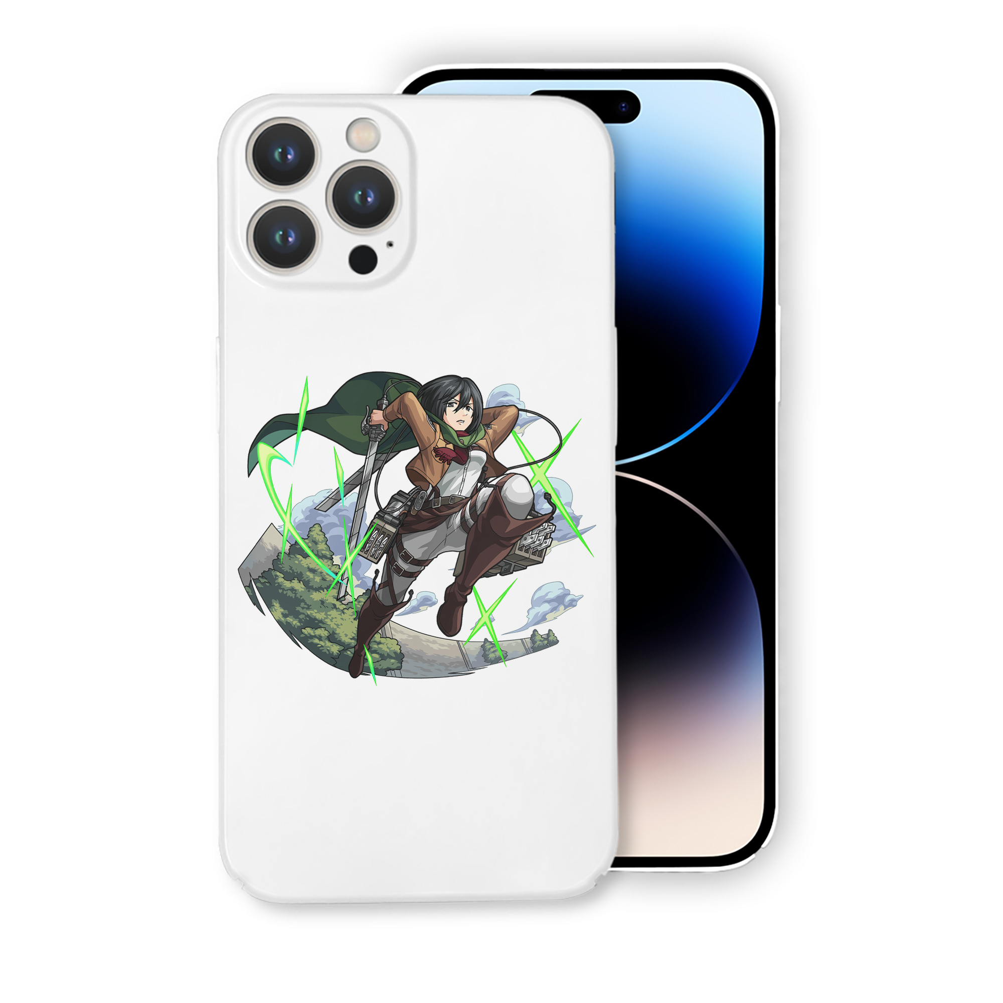 （画像用） 進撃の巨人 ミカサ·アッカーマン Attack on Titan Mikasa Ackerman 【iPhone 14シリーズ対応】ハードケース